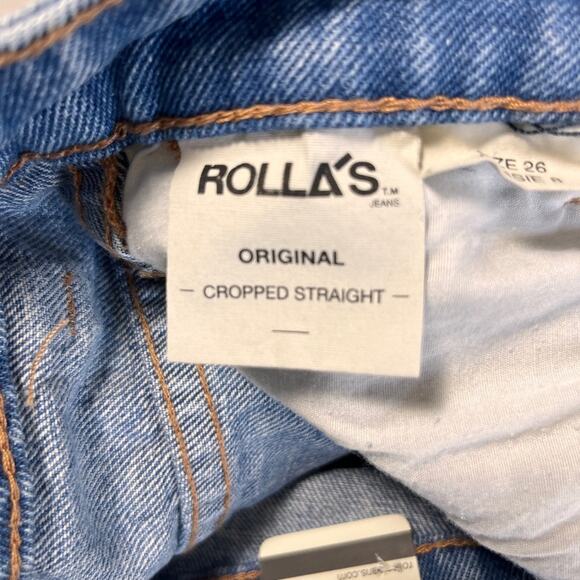 Rolla's Australia Original Cropped Straight Jeans Women High Rise Sz-AU- 8/US-26 - Picture 7 of 12